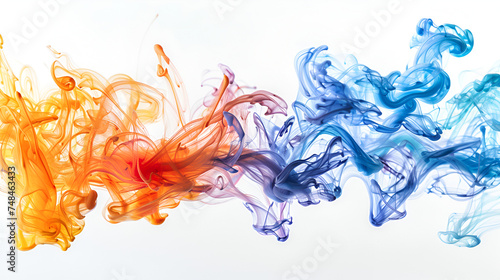 Vibrant 3d Smoke Frame Illustration In A Spectrum Of Colors Background, Vector art marble watercolor marbled red bend poster blur curly motion paint beautiful ,Multi colored jetstream ink in water