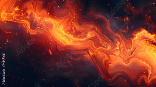 marble background with abstract fire dance elements. Experiment with warm and fiery colors, dynamic shapes, and swirling patte