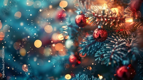 Convey the magical essence of festive bokeh, where every light tells a story of joy and celebration