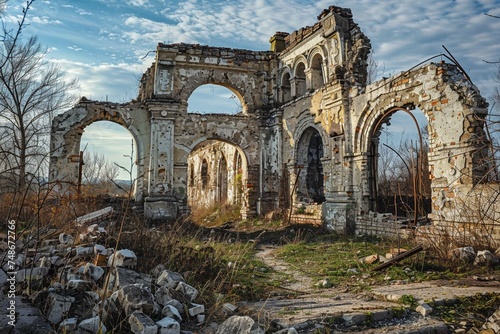 An old and ruined fort Ruins Tarakaniv