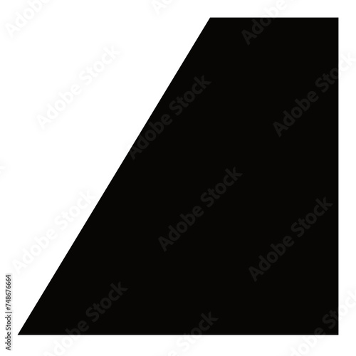 Trapeze isolated on transparent background. Trapezoid. Graphic element. Design element.