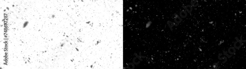 Snowflakes background. Falling snow down on the black background