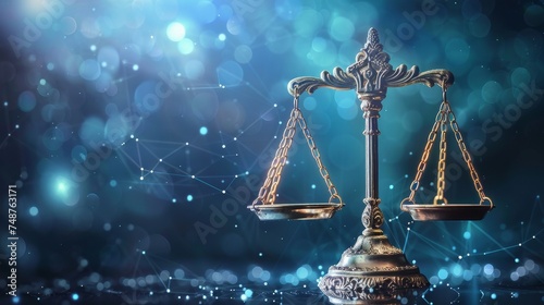 Crypto Regulation and Privacy Rights: A balance scale weighing crypto regulation against digital privacy rights.