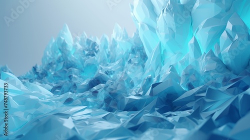 Ice background. Cold frozen art background. Winter crystals texture.