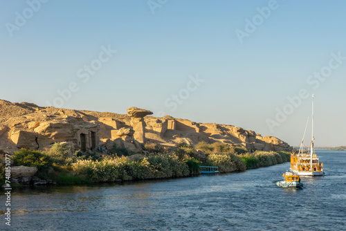 Gebel el Silsila (or Gebel Silsileh) archaeological site on the bank of the Nile river, Egypt