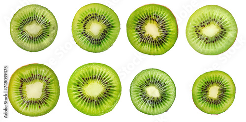 set of sliced kiwi fruits 