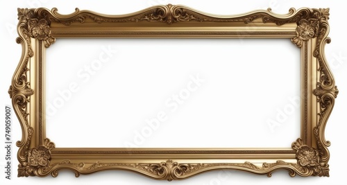  Elegant gold picture frame with intricate design