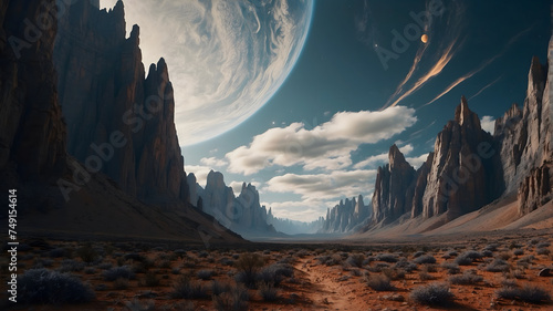 A landscape of a planet