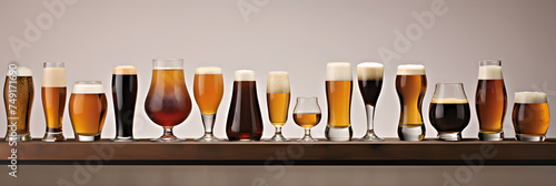 A Global Array of the Art of Beer Glasses: Diverse Styles and Aromatic Brews