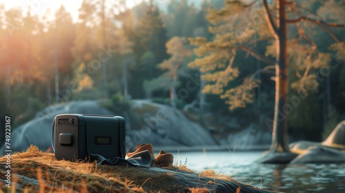 Portable power station, a compact and eco-friendly generator designed for outdoor activities like camping, hiking, and emergency preparedness.