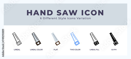 Hand saw icon for websites and apps. vector illustration