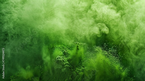 Background cover of green dry powder, generated with AI