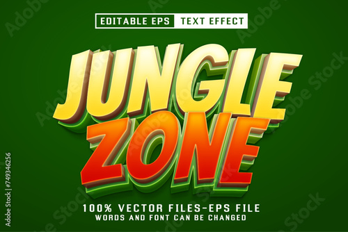Jungle Zone Editable Text Effect