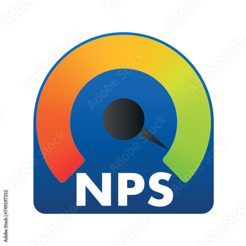 Net promoter score sign, label. Vector stock illustration.