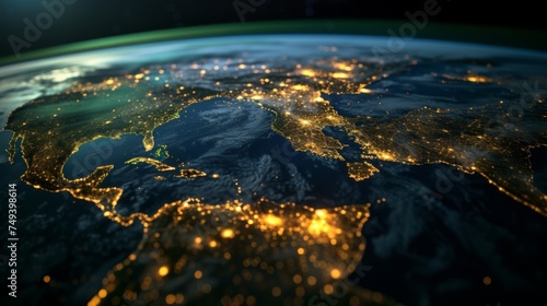 North American Nightscape: Glowing Earth from Orbit.