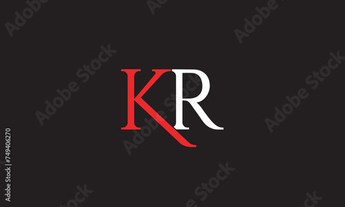 KR, RK, K, R Abstract Letters Logo Monogram 