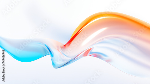 Abstract 3D background bright glass colorful gradient fluid wave render texture