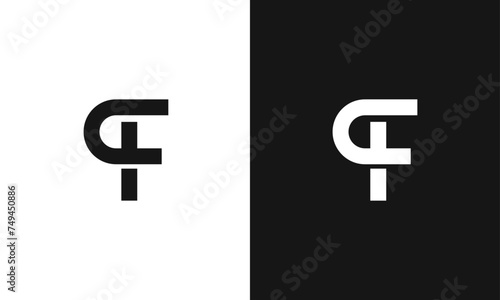 CF letters creative, minimal monogram logo vector template. FC Letter Logo Design Creative Modern Vector in black and white color.