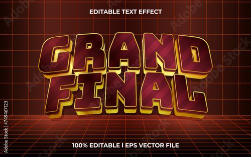 grand final logo style editable vector text effect