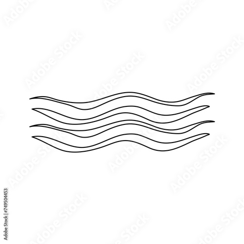 Ocean Waves Shape Outline
