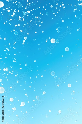 White polka dots on blue background