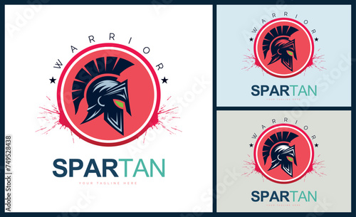 gladiator spartan warrior knight roman classic logo design template