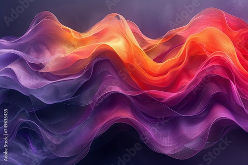 colorful glowy texture 3d art, in the style of art nouveau organic flowing lines, iridescent, flowing fabrics, dark, foreboding colors, abstraction. Generative AI