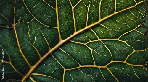 Aspen leaf texture natural tropical leaf close up from Generative AI