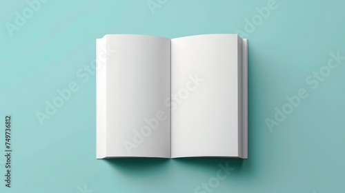 Mockup Blank Cover Of Magazine, Book, Booklet, Brochure. Illustration. Background. Mock Up Template Ready For Your Design. 