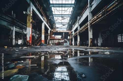 Urban Exploration: A gritty shot of an abandoned building or industrial site, showcasing the beauty in decay and the allure of urban exploration.