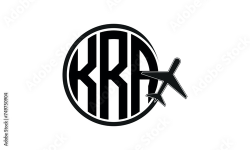 KRA three initial letter circle tour & travel agency logo design vector template. hajj Umrah agency, abstract, wordmark, business, monogram, minimalist, brand, company, flat, tourism agency, tourist