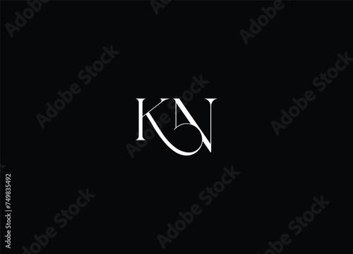 KN creative logo design and letter logo