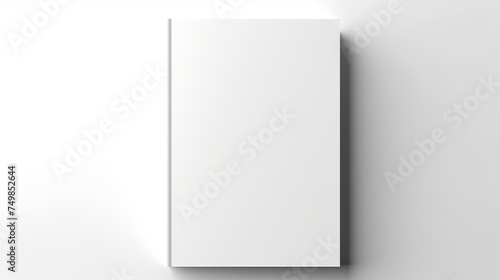 Vector Mockup of Blank Book Cover Isolated. Book, Magazine, or Notebook Mockup on White Background. 3D Illustration.