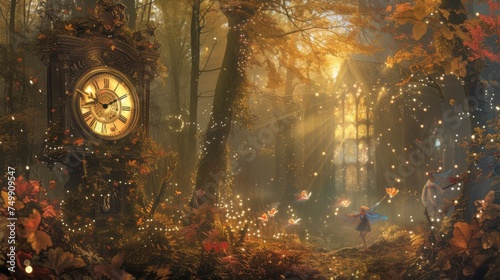 Magical journey through time in the enchanted forest