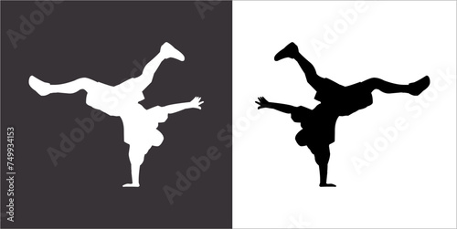 Illustration vector graphics of breakdance icon