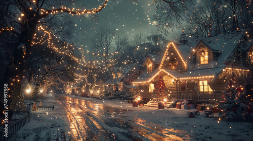 Caroling around the neighborhood, spreading joy and holiday spirit with every festive note.