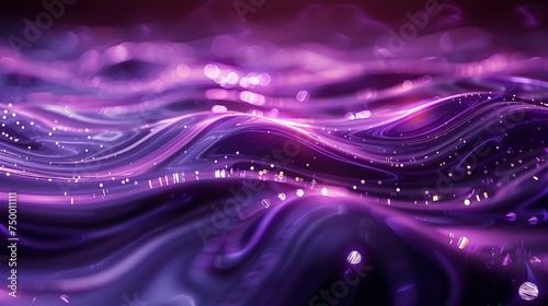 Purple Wavy Wallpaper with Shimmering Light
