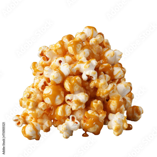 A salted caramel popcorn isolated on transparent background, png