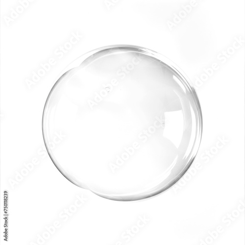 Soap foam bubbles isolated on transparent png.