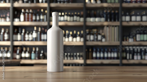 Blank label bottle mockup for promote product.