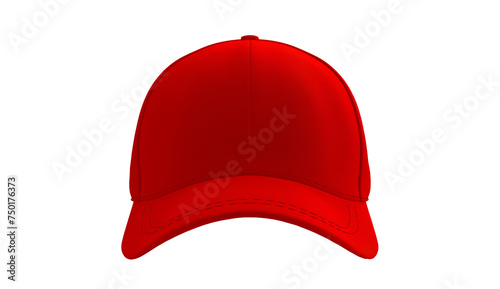 red baseball cap on a pristine background