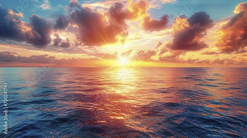 A radiant sunrise over the ocean unveils health and beauty product secrets.