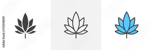 Marijuana Isolated Line Icon Style Design. Simple Vector Illustration