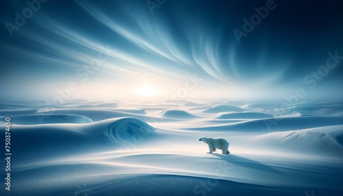 Northern nature and polar bear