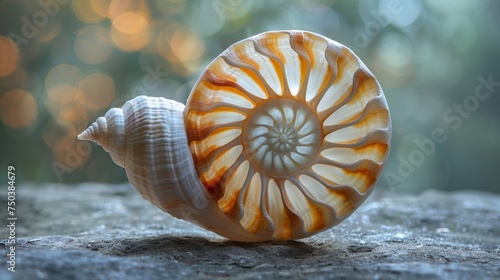 Photograph of a Half Shell Nautilus pompilius