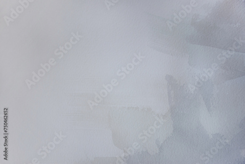 Empty white wallpaper. Implicit hand painted watercolor shades background.