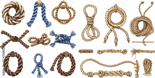 Rope knots vector illustration