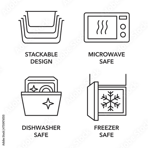 Stackable, Microwave, Dishwasher and Freezer safe 