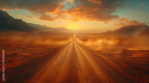 A path through a desert