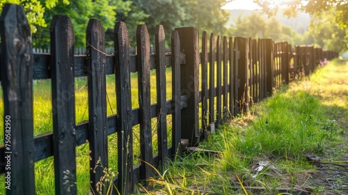 County style wooden fence.